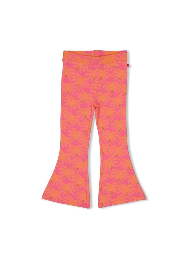 Flared broek AOP - Samba Shake | Roze