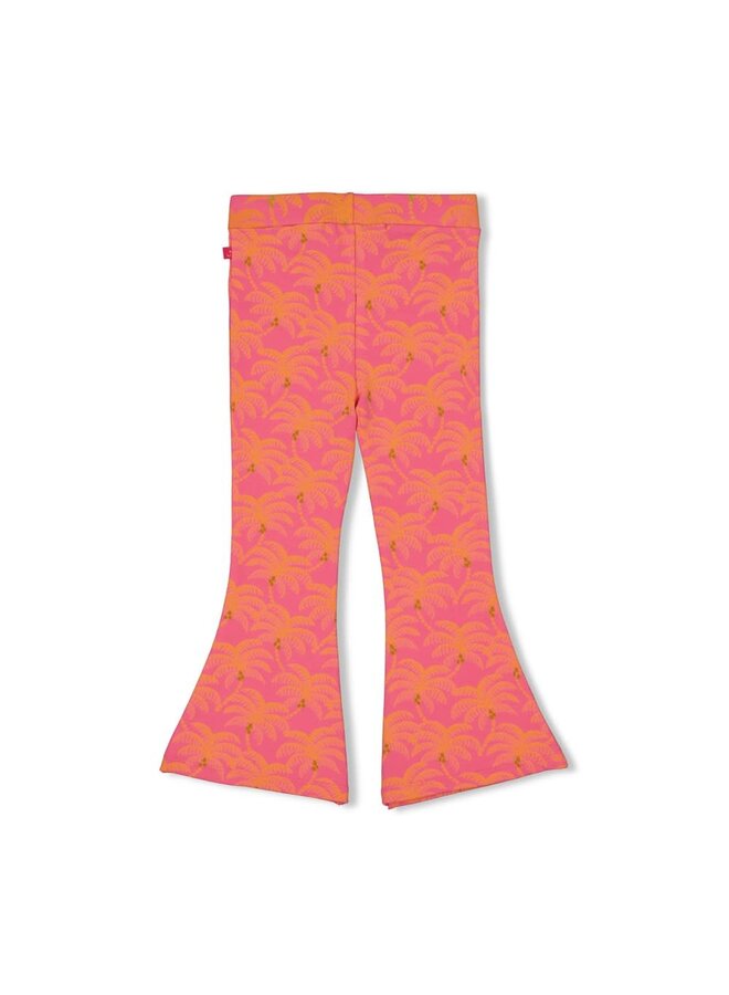 Flared broek AOP - Samba Shake | Roze