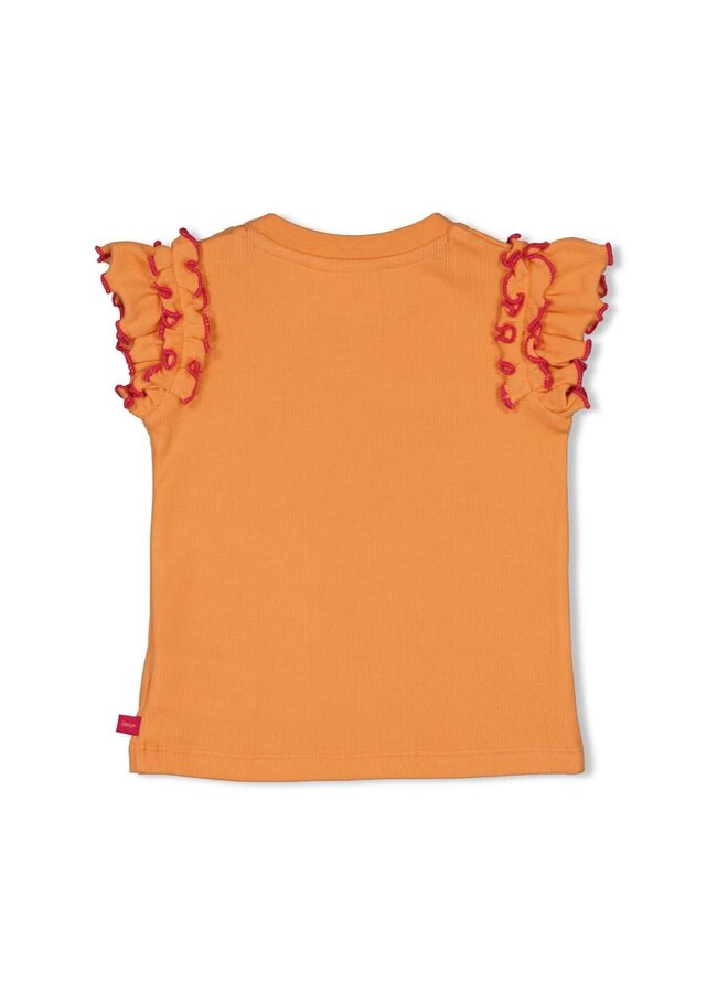 Baby T-shirt ruches - Samba Shake | Oranje