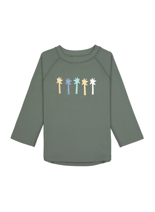 LSF Long Sleeve Rashguard Palms - Deep Olive