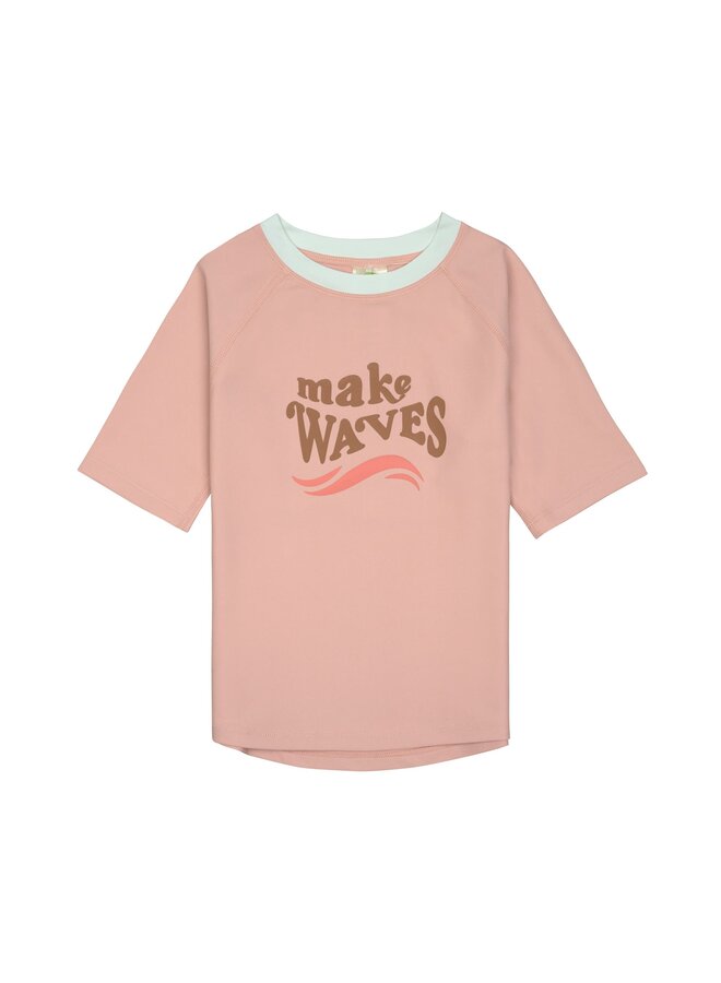 LSF Short Sleeve Rashguard Make Waves – Peach