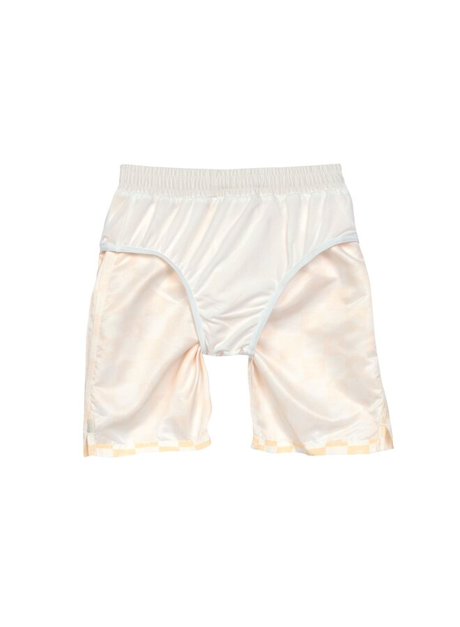 LSF Boardie Shorts Check Pattern – Vanilla