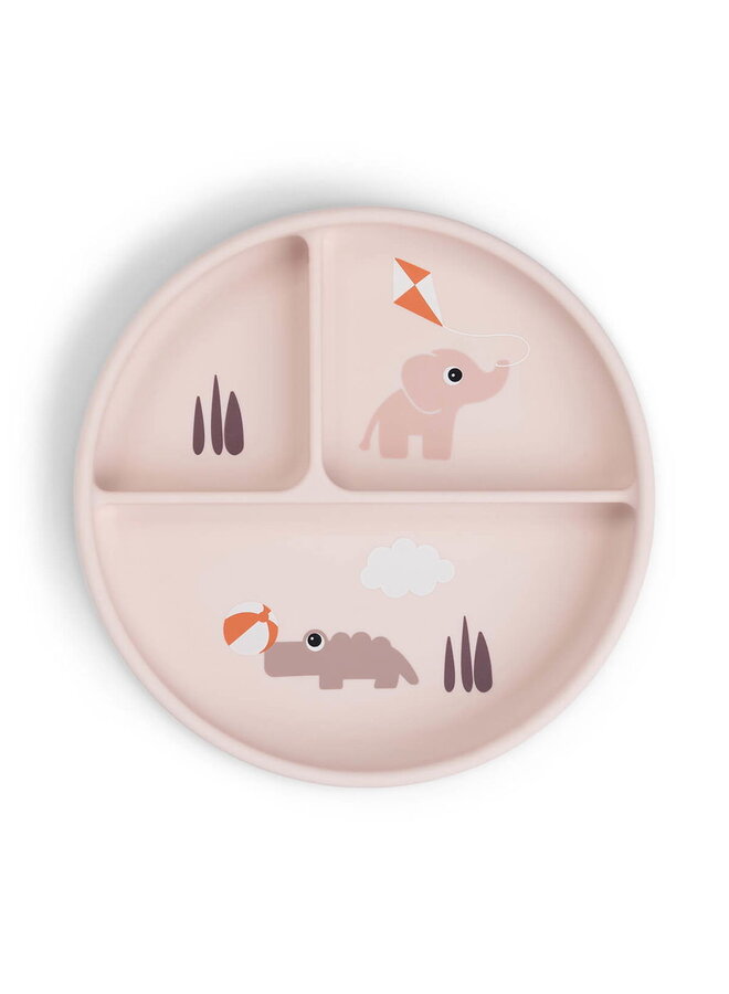 Stick&Stay compartment plate Playground Powder