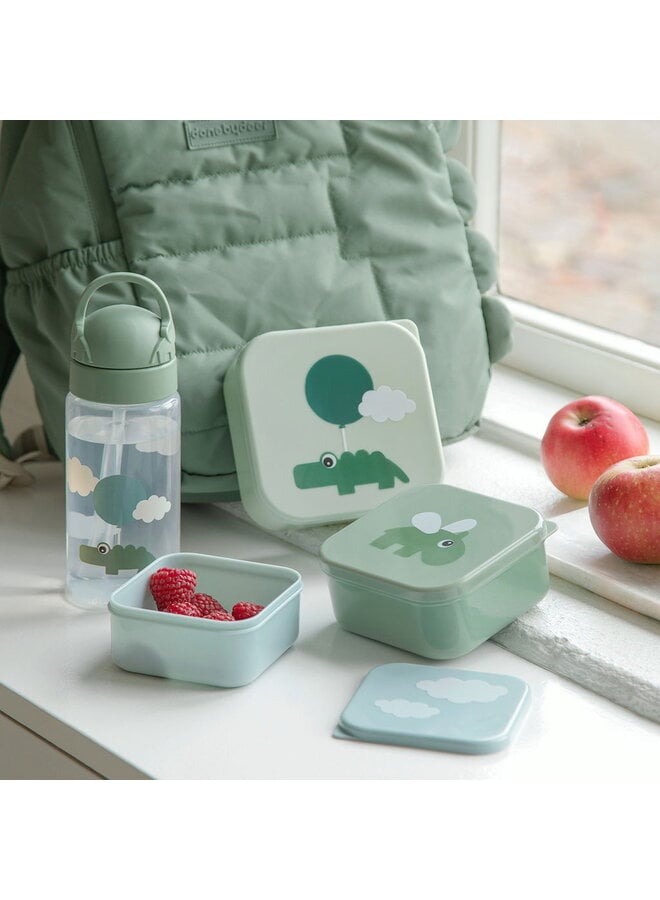 Snack box set 3 pcs Happy clouds - Green