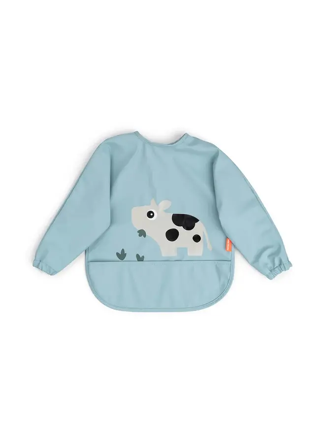 Sleeved Pocket bib Wally Blue