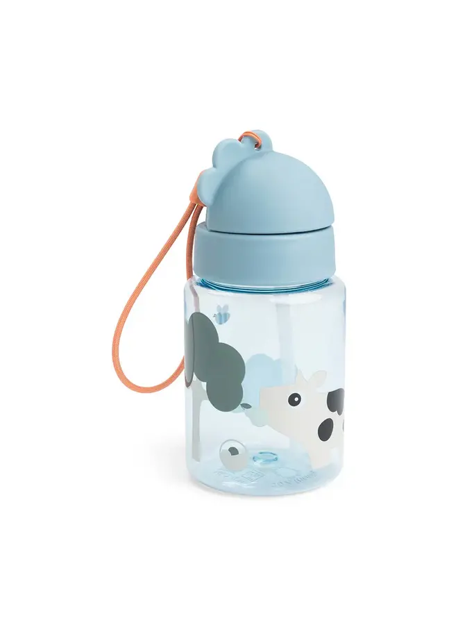 Straw bottle Playground Tiny Farm Blue