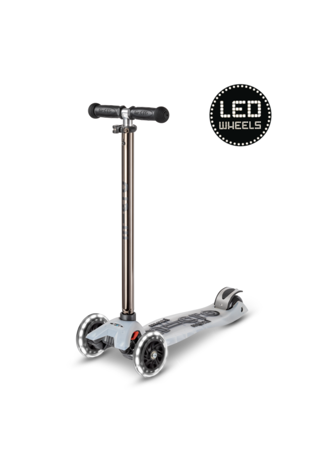 Maxi Micro step Deluxe Flux LED  - Nechrome Zwart 5-12 jaar