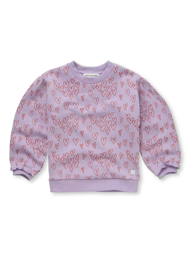 Sweatshirt hearts print