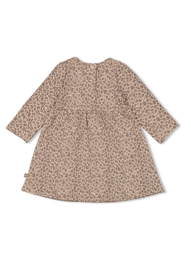 Jurk AOP - Better Together | Taupe melange