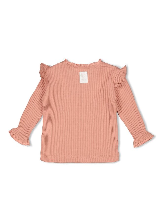 Longsleeve ajour rib - Morning Sun