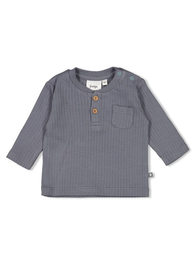 Longsleeve rib – Howdy | Blauw