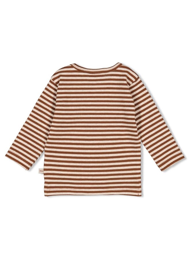 Longsleeve streep - Wild World | Bruin