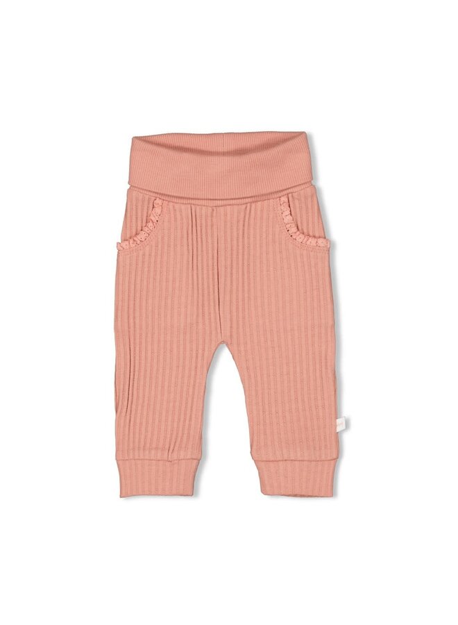 Broek ajour rib - Morning Sun