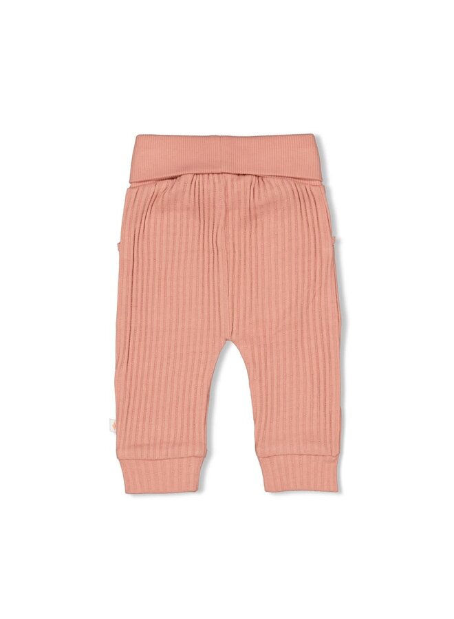 Broek ajour rib - Morning Sun
