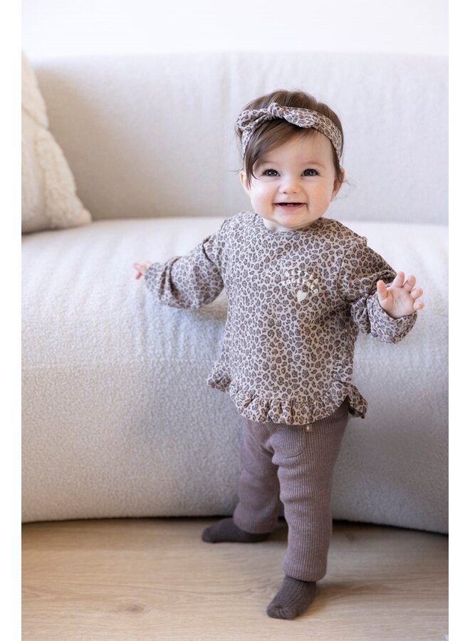 Sweater AOP - Better Together | Taupe melange