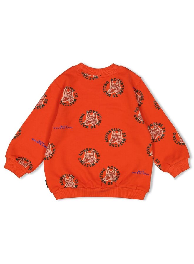 Sweater AOP - Chasing Trails | Oranje