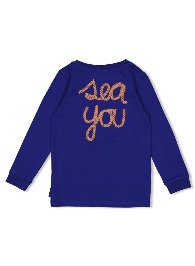 Longsleeve - Waves and Whales | Kobalt