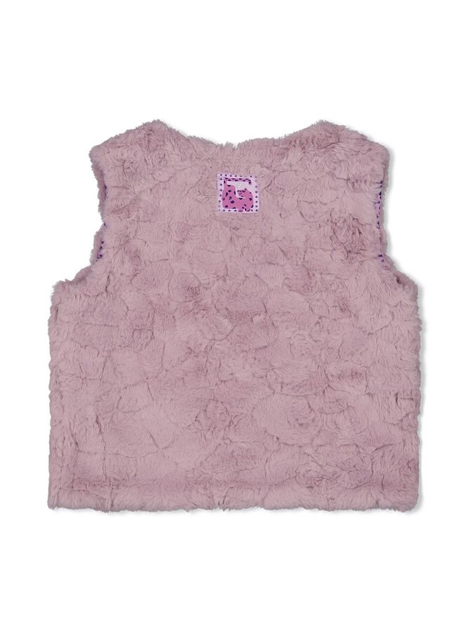 Omkeerbaar teddy gilet - Wild Soul | l.Lila