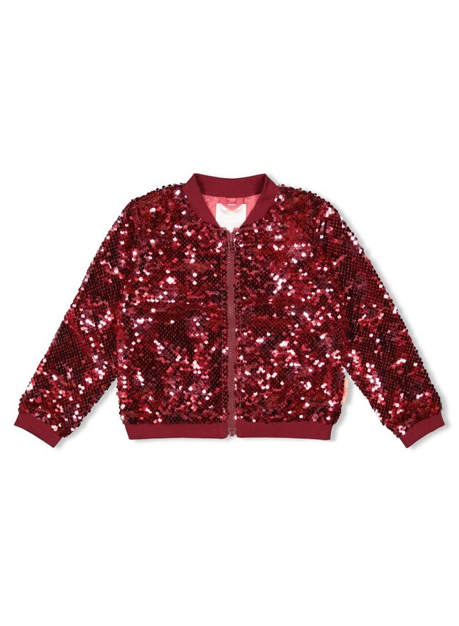 Pailetten bomberjack - Queen Of Hearts