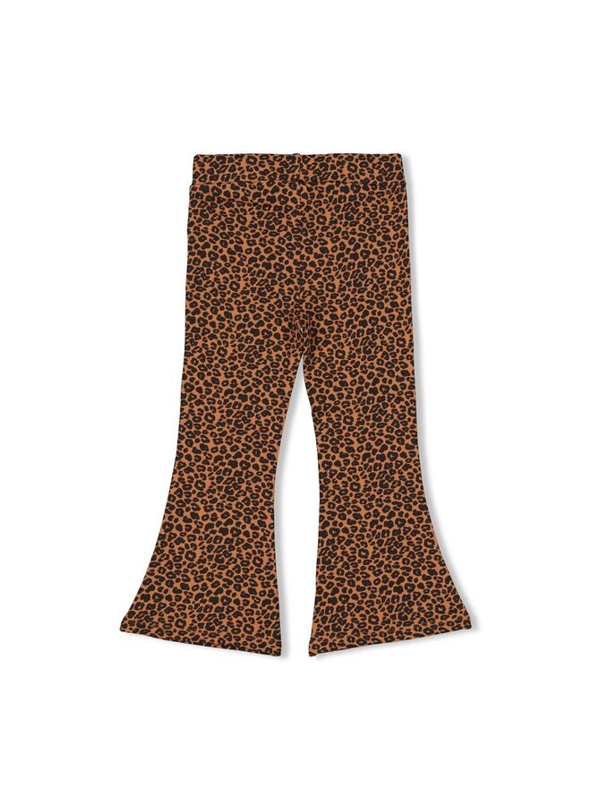 Flared broek AOP - Queen Of Hearts | Bruin