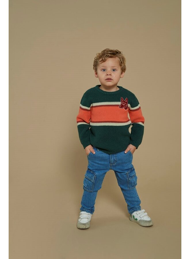 Sweater gebreid - Chasing Trails | Groen