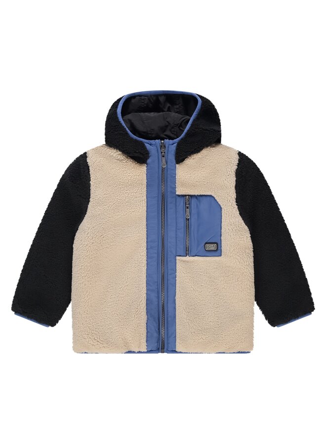 boys winter teddy jacket reversible. 7177