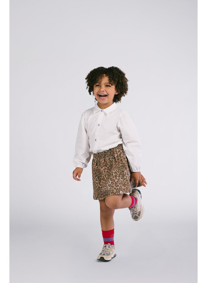 Rosie The New Chapter denim leopard skirt