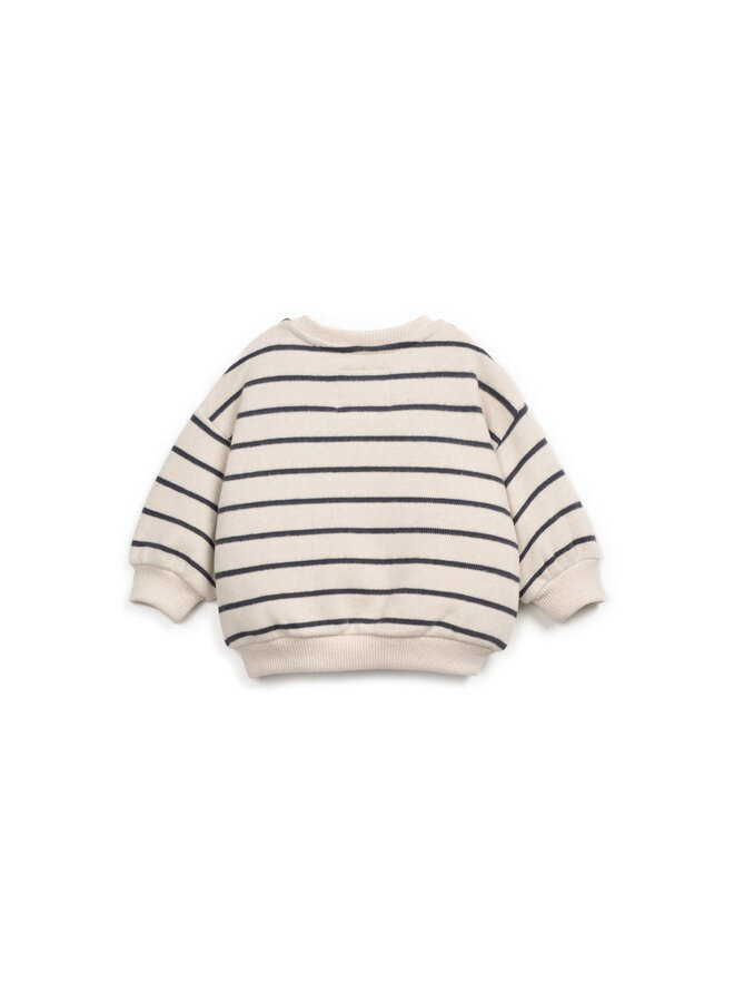 STRIPED JERSEY SWEATER Grafite