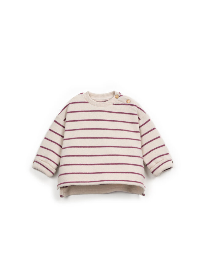 STRIPED JERSEY SWEATER Amora