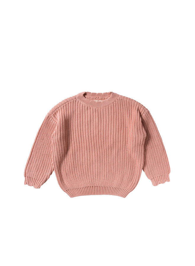 Knit | Chunky Scallop Sweater | Rose