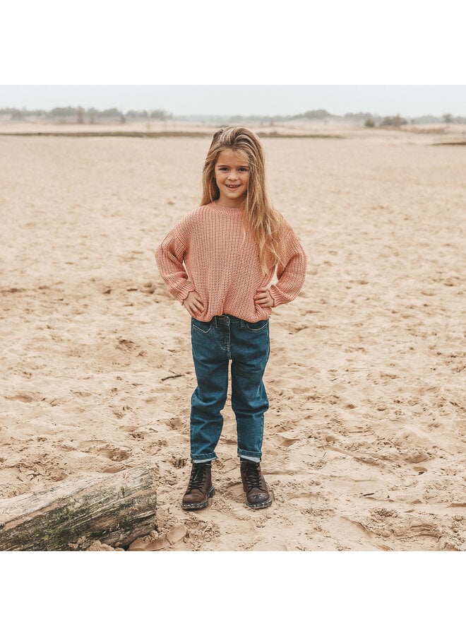 Knit | Chunky Scallop Sweater | Rose