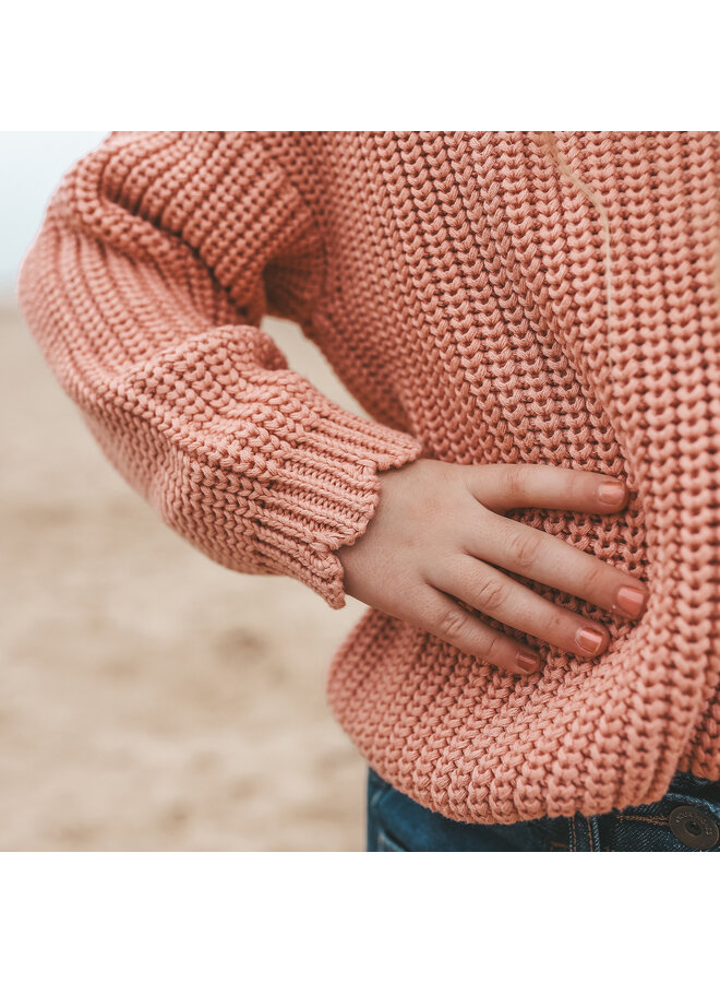 Knit | Chunky Scallop Sweater | Rose