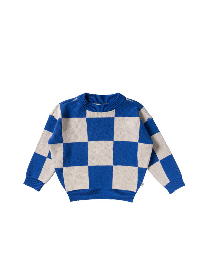 Check Knit | Chunky Sweater | Sea