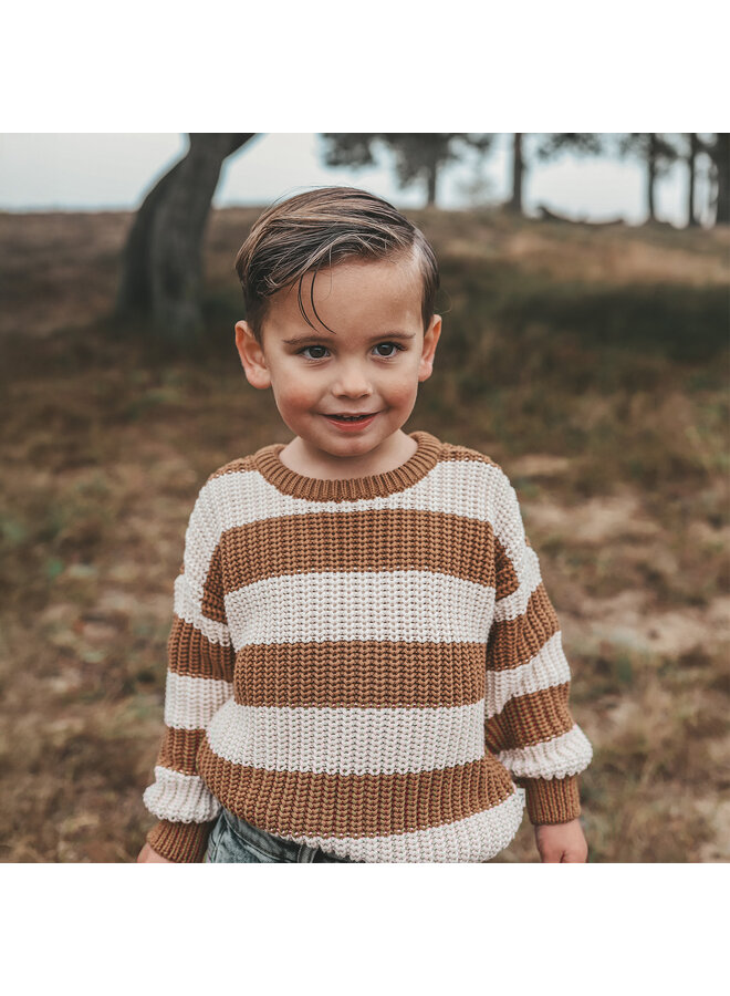 Stripe Knit | Chunky Sweater | Smoke