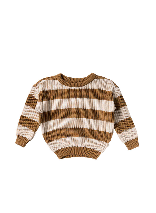 Stripe Knit | Chunky Sweater | Smoke