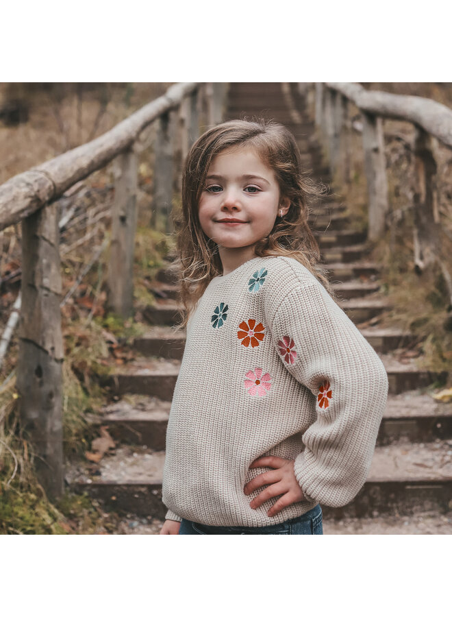 Embroidered Flowers | Sweater