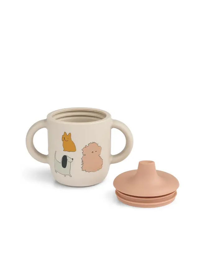 Neil Sippy Cup |  Cats and Dogs - Sandy