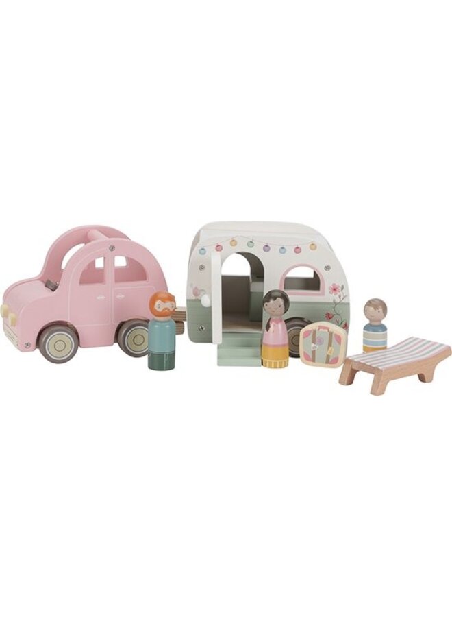 Little Dutch | Speelgoed auto met caravan FSC