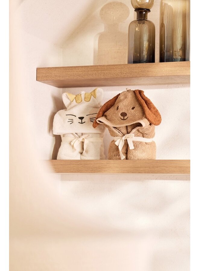 Jollein | Badcape Badstof - Charlie Cat 75 x 75