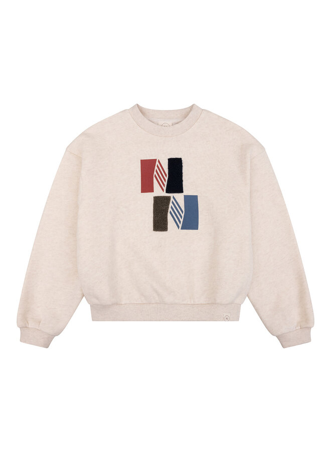 Oversized sweater NN beige melange