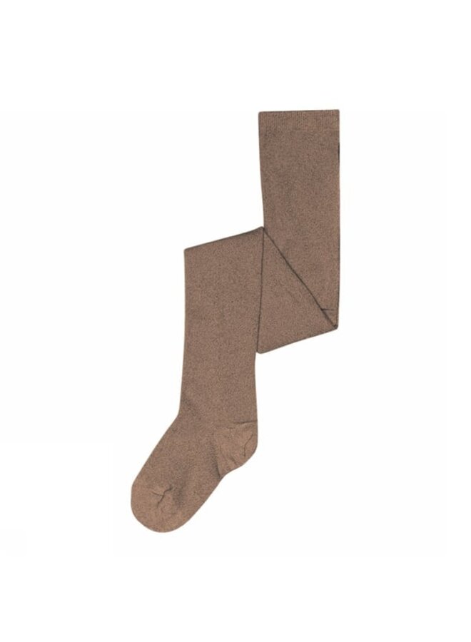 Glitter tights 76 | Brown Sienna