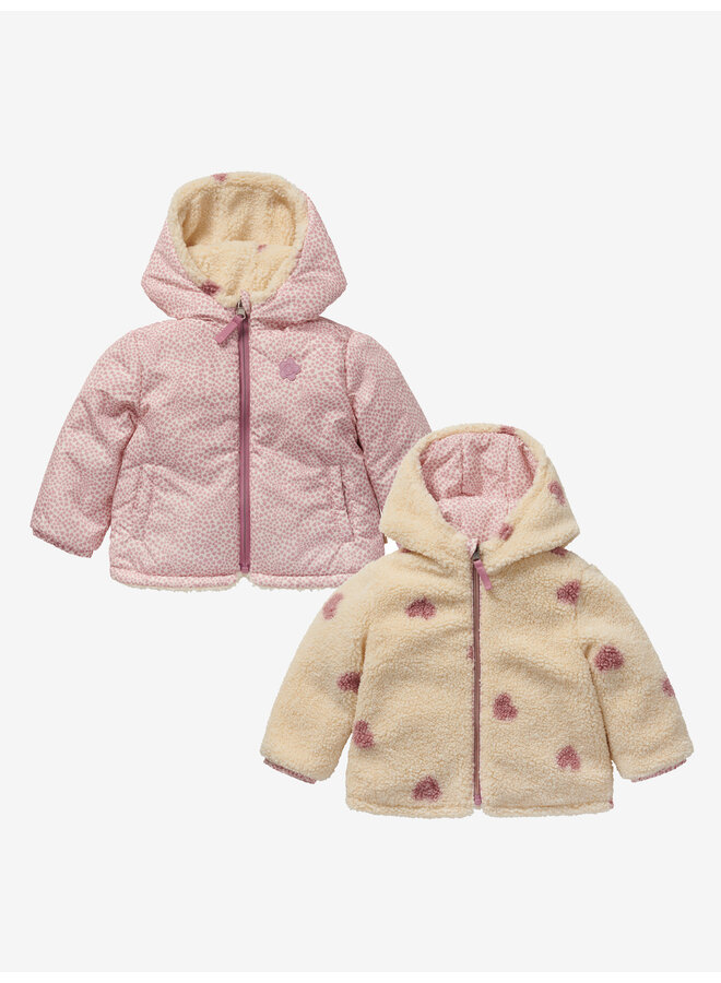 Girls Jacket Maplegrove reversible allover print