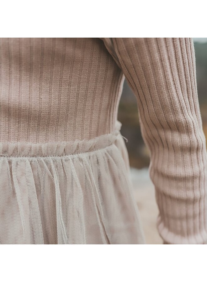Rib Knit | Tule Dress