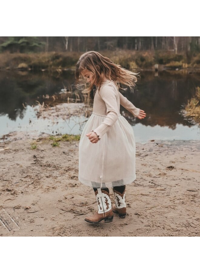 Rib Knit | Tule Dress