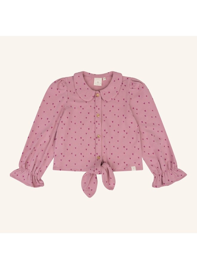 Faye blouse berry hearts