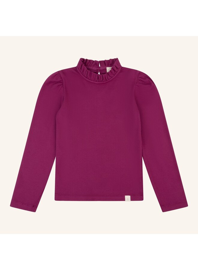 Loulou top berry rib