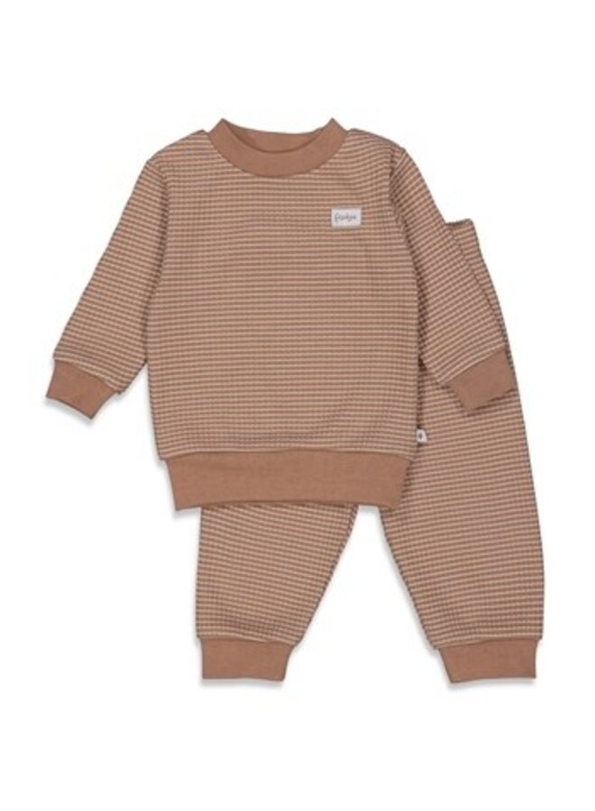 Feetje Pyjama wafel - Bruin
