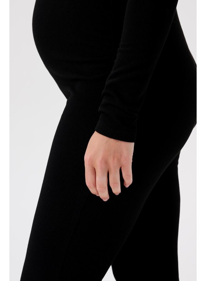 Heja Flared Rib pants OTB - Black