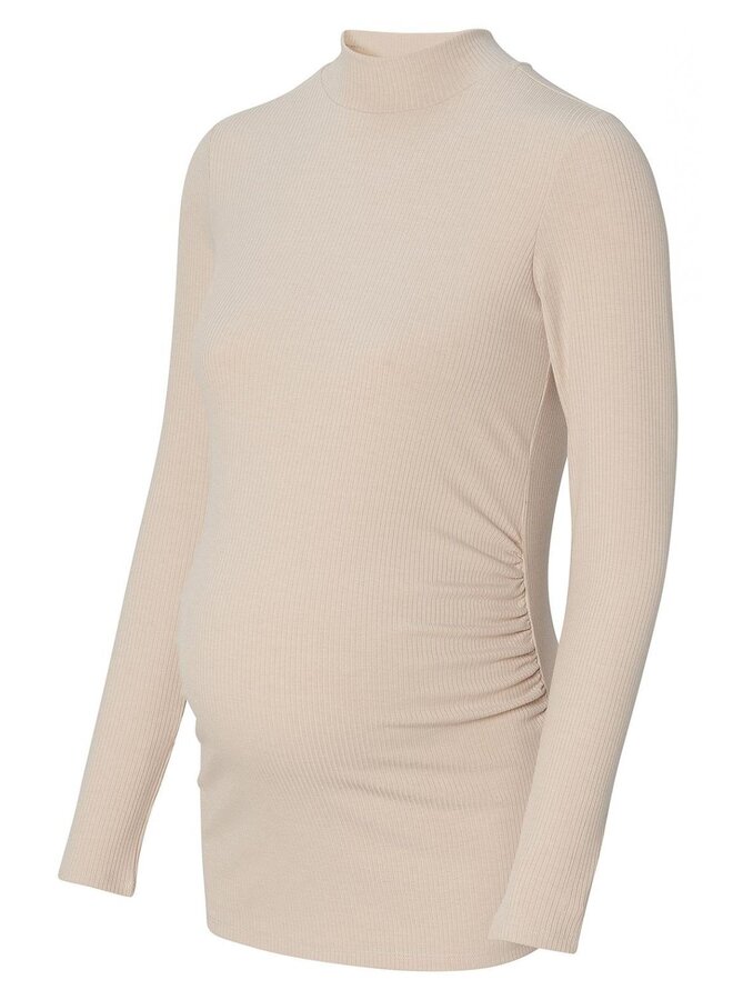 Noppies - Sira rib top LS - Light Sand