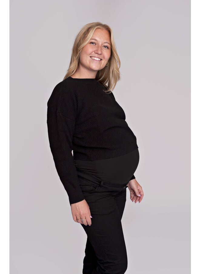 Knitted Cropped | One Size Black